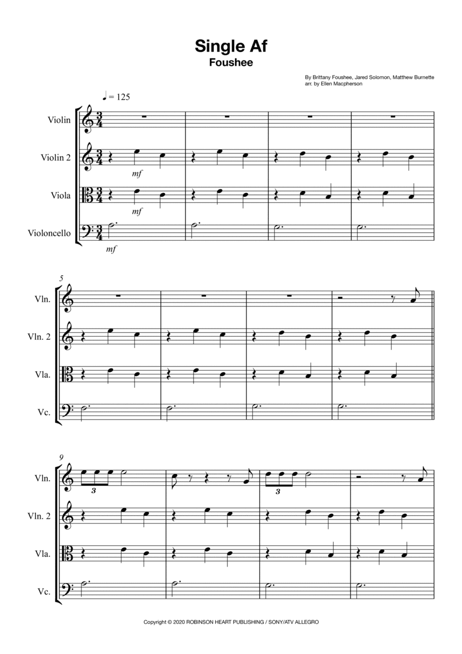 Single Af (arr. Ellen Macpherson)