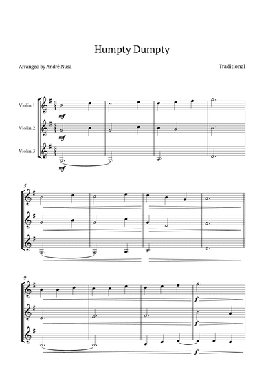 Humpty Dumpty (arr. André Nusa)