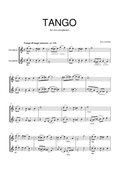 Tango for two saxes