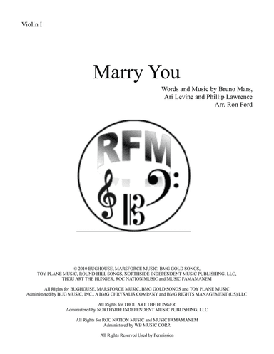 Marry You (arr. Ron Ford)