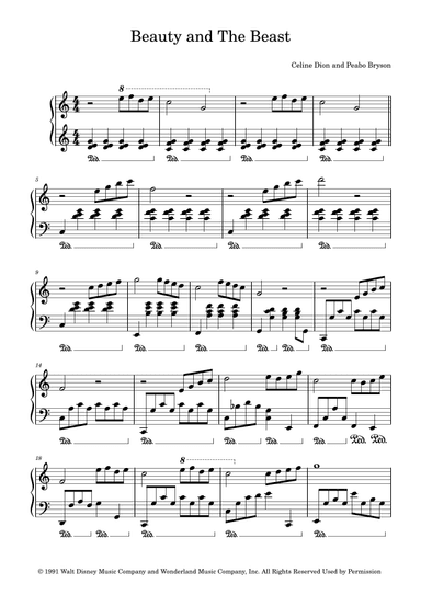 Beauty And The Beast (arr. Sherlene Qua)