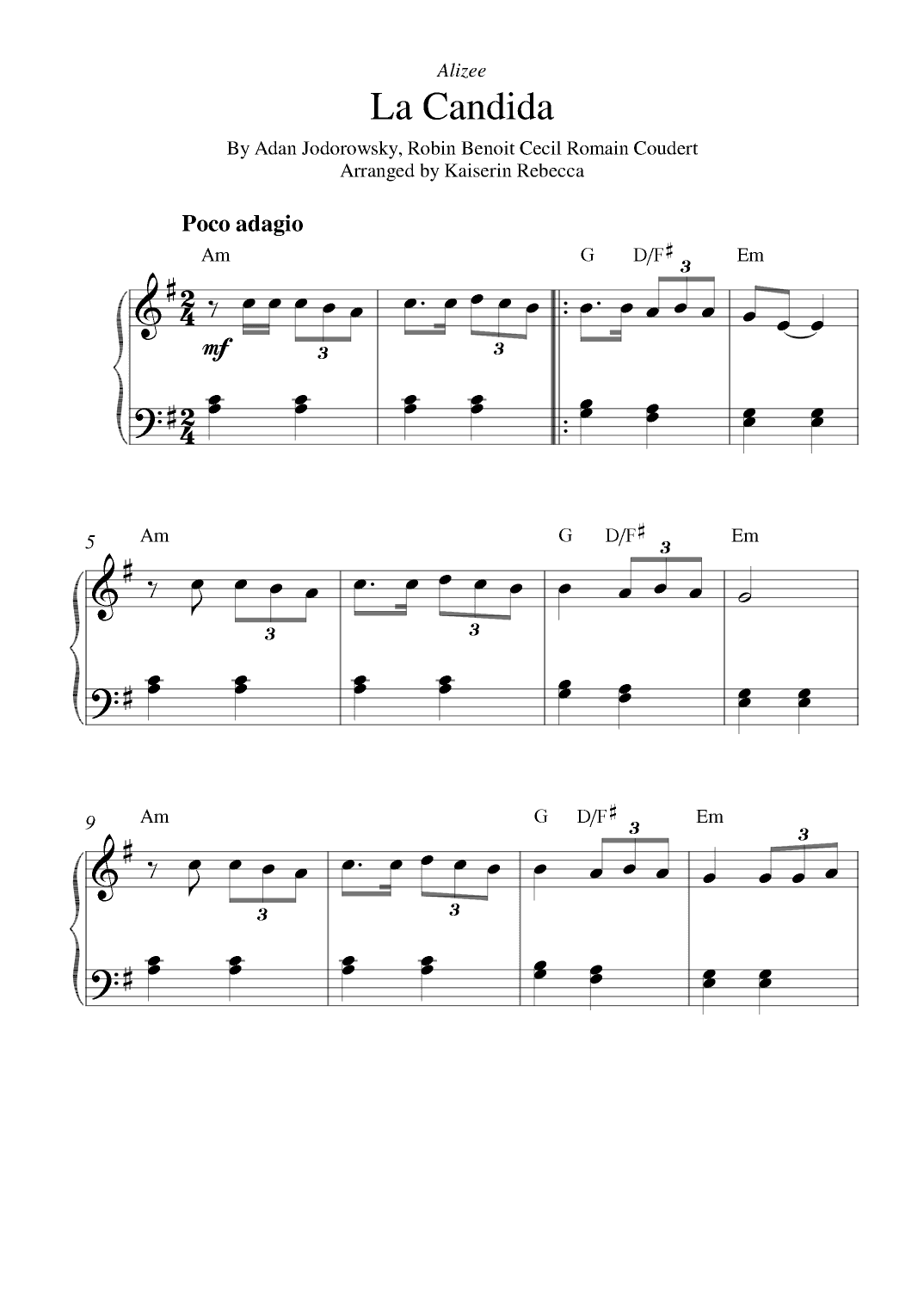 La Candida (arr. Kaiserin Rebecca)