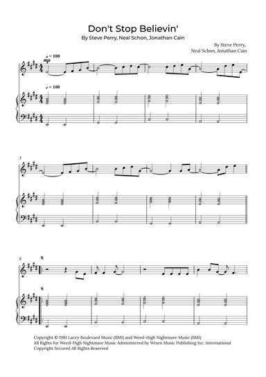 Don't Stop Believin' (arr. Alex Nunes Rodrigues)