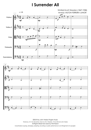 I Surrender All (arr. Milton Ferreira Junior)