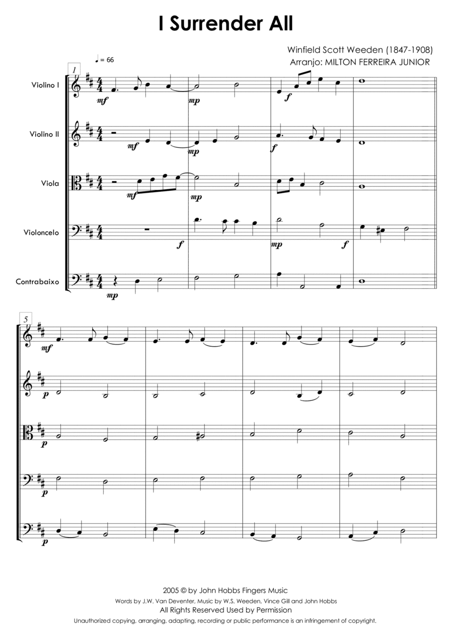 I Surrender All (arr. Milton Ferreira Junior)
