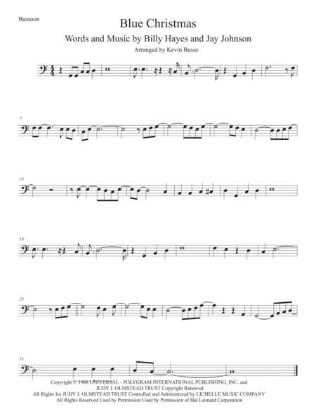 Blue Christmas (arr. Kevin Busse)