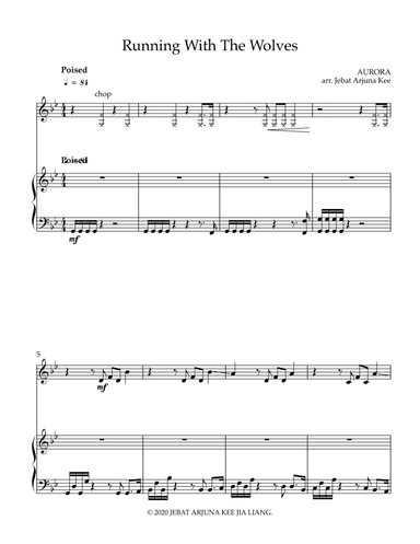 Running With The Wolves (arr. Jebat Arjuna Kee)