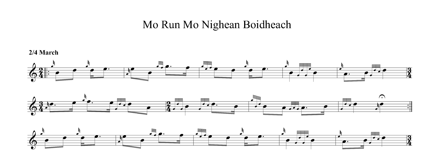 Mo Run Mo Nighean Boidheach For Bagpipes (arr. Martin Hay)