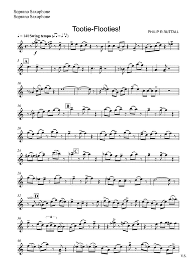 Tootie-Flooties! (Saxophone Quartet / Quintet) - Set of Parts [x4 / 5]