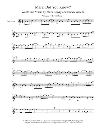 Mary, Did You Know? (arr. Kevin Busse)