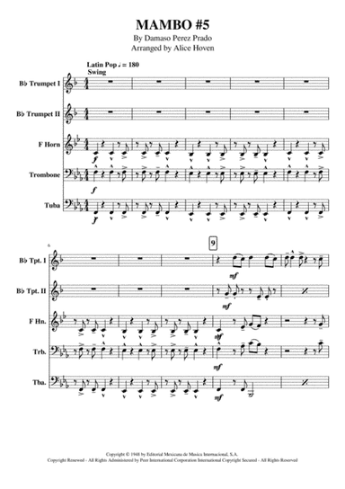 Mambo #5 (arr. Alice Hoven)