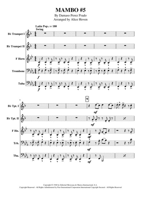 Mambo #5 (arr. Alice Hoven)