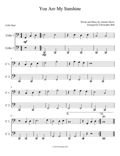 You Are My Sunshine (arr. Christopher Bell)