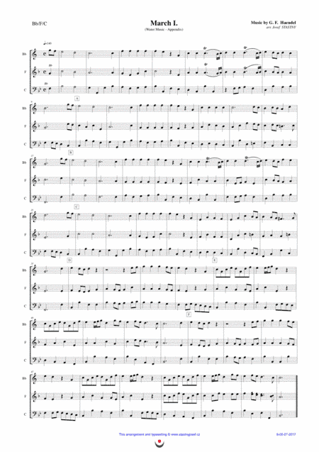 Marches (Water Music) (arr. Josef  STASTNY)
