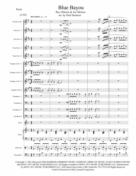 Blue Bayou (arr. Paul Hemmer)