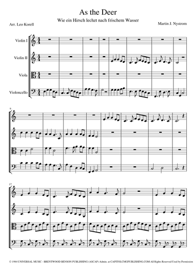 As The Deer (arr. Leo Korell)