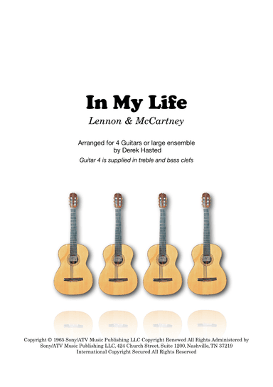 In My Life (arr. Derek Hasted)