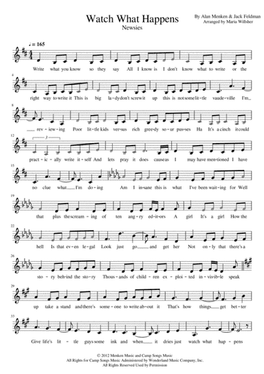 Watch What Happens (arr. Maria Willsher)