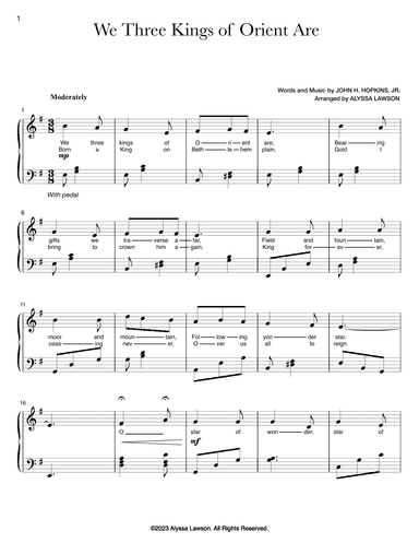 We Three Kings of Orient Are (arr. Alyssa Lawson)