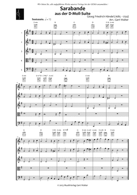 Sarabande (arr. Gert Th. Walter)