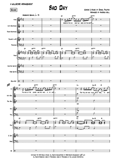 Bad Day (arr. Andrew Will)