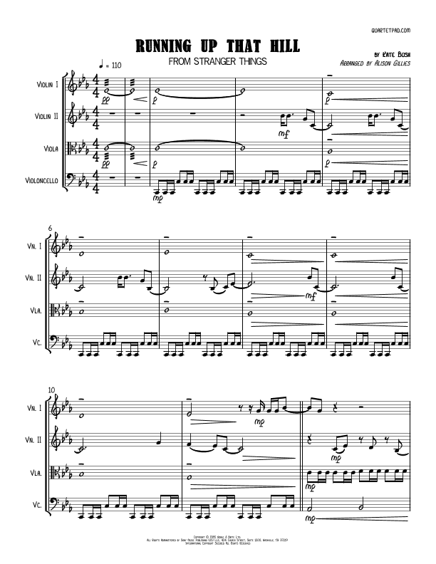 Running Up That Hill (arr. Alison Gillies)