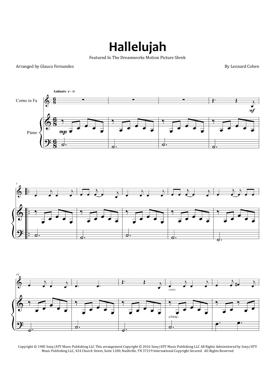 Hallelujah (arr. Glauco Fernandes)