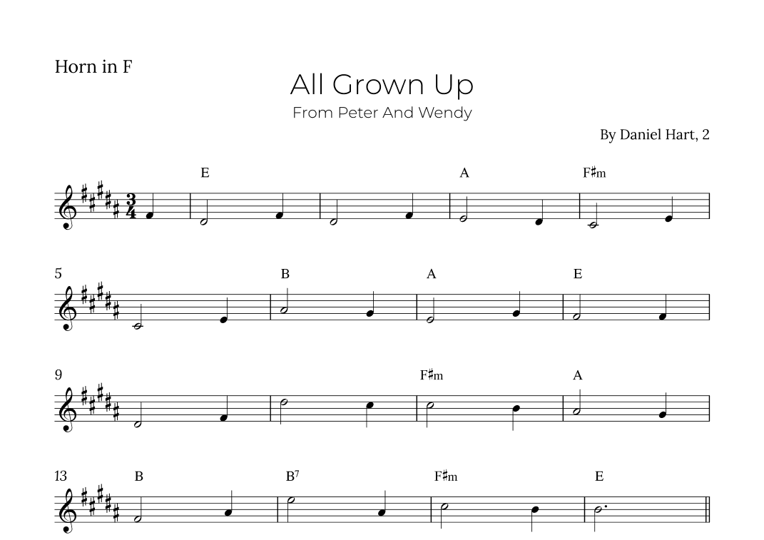 All Grown Up (arr. Alex Nunes Rodrigues)
