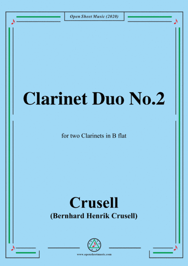 Crusell-Clarinet Duo No.2 (arr. MSM)