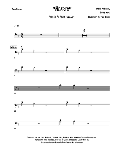 Hearts (arr. P Welsh)