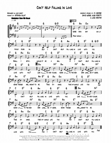 Can't Help Falling In Love (arr. Stephen Bulat)