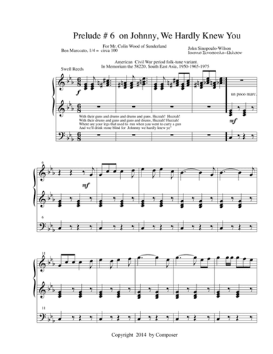 Organ Prelude # 6 When Johnny Comes Marching Home (arr. John Sinopoulo-Wilson)