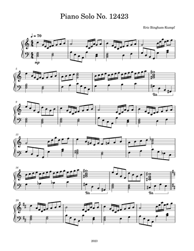 Piano Solo No.  12423