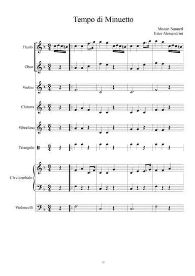 Tempo di Minuetto (only score) (arr. Ester Alessandrini)