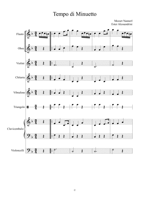 Tempo di Minuetto (only score) (arr. Ester Alessandrini)