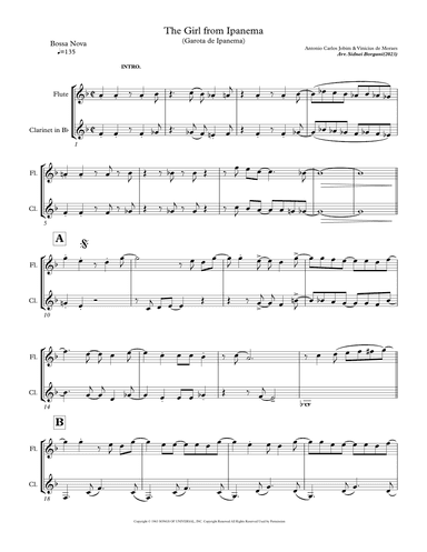 Garôta De Ipanema (arr. Sidnei Borgani)