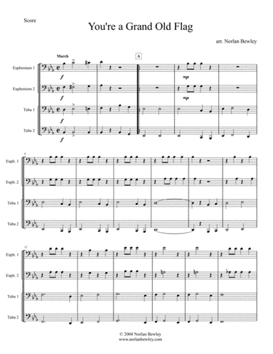 You're A Grand Old Flag - Tuba/Euphonium Quartet (arr. Norlan Bewley)