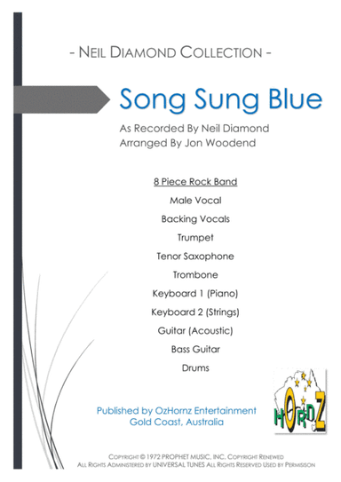 Song Sung Blue (arr. Jon Woodend)