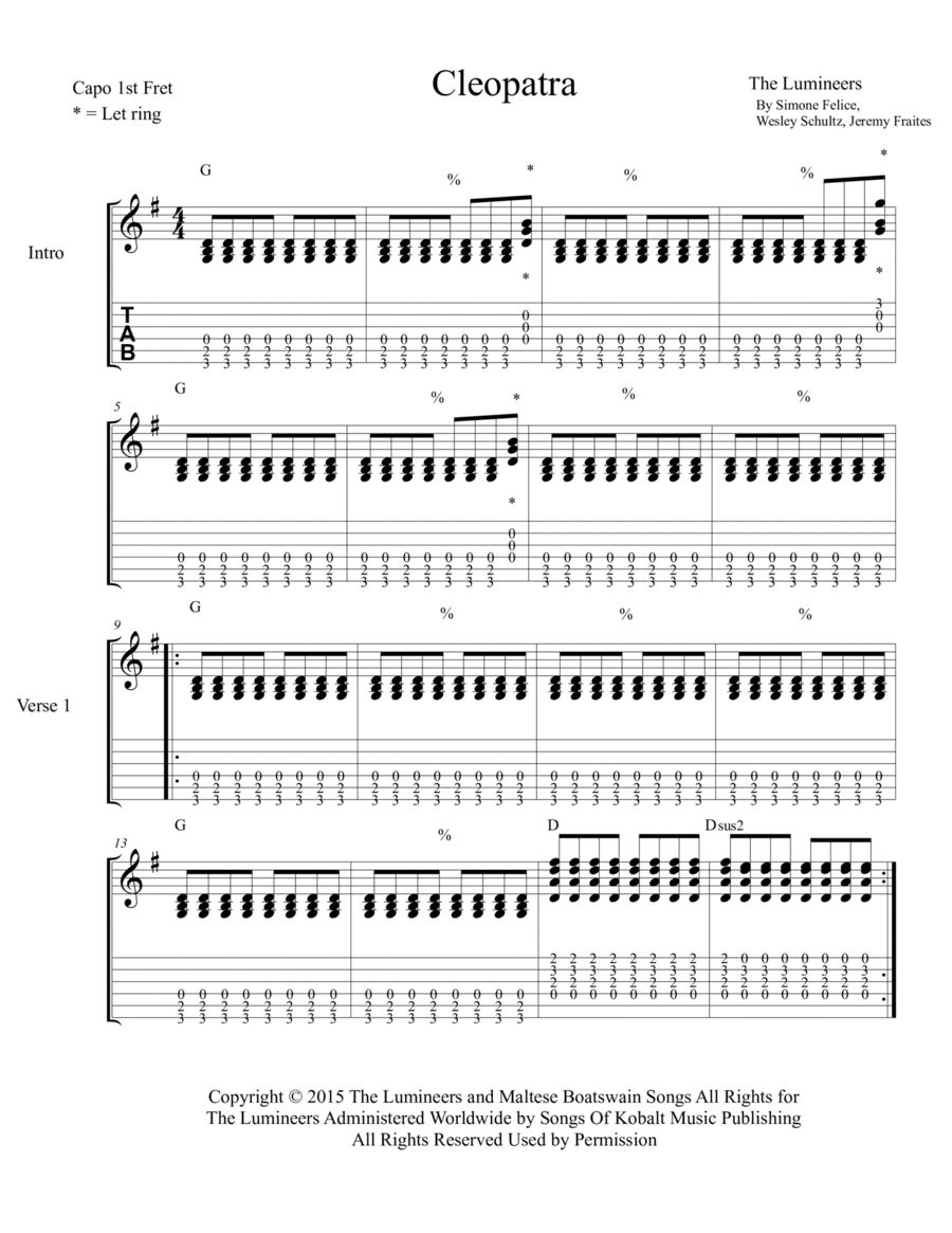 Cleopatra (arr. The Real Boss Hos Publishing)