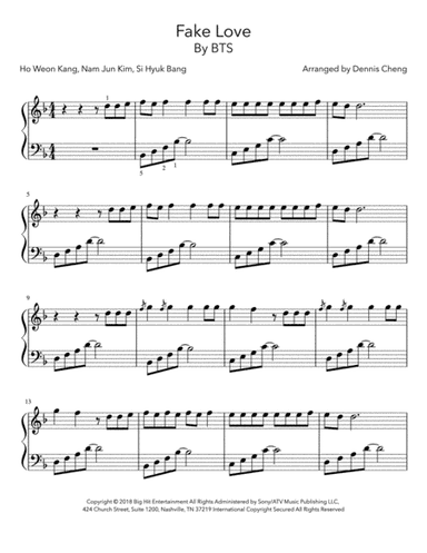 Fake Love (arr. Dennis Cheng)