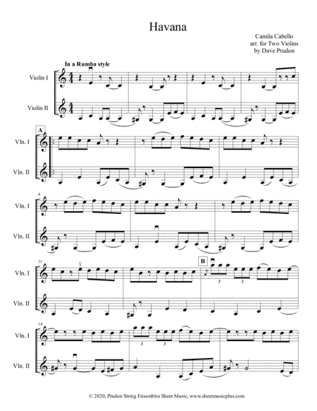 Havana (arr. Dave Prudon)
