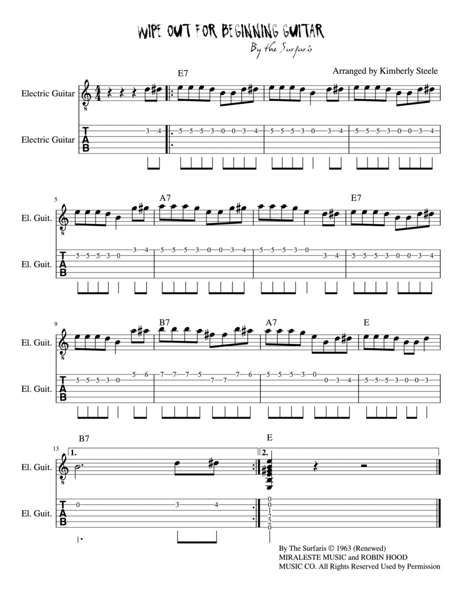 Wipe Out (arr. Kimberly Steele)