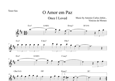Once I Loved (amor Em Paz) (love In Peace) (arr. The Sheet Music Library)