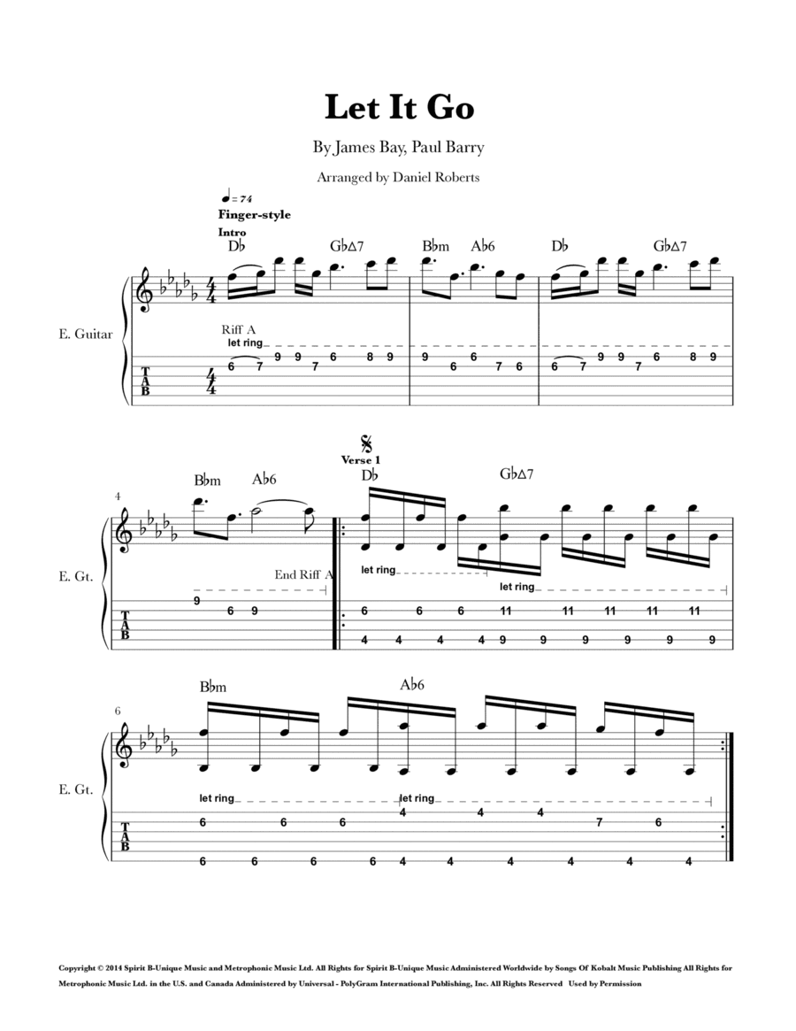 Let It Go (arr. Daniel Roberts)