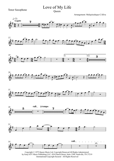 Love Of My Life (arr. Melquisedeque C.Silva)
