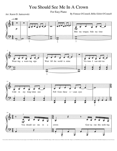 You Should See Me In A Crown (arr. Karen D. Janiszewski)