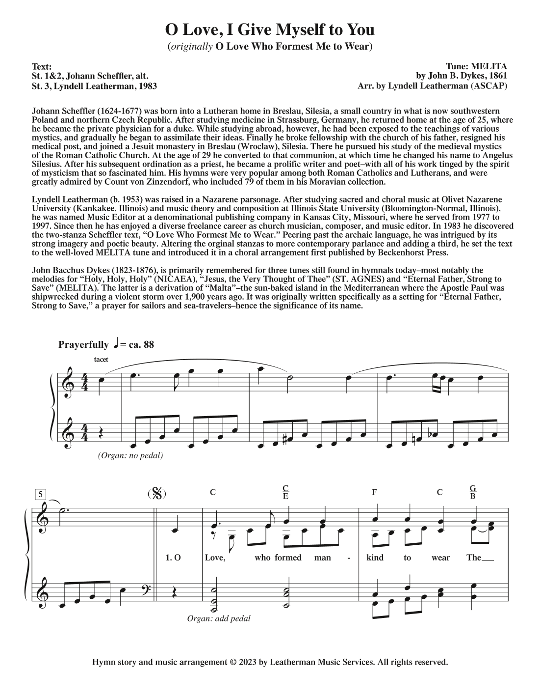 O Love, I Give Myself to You (arr. Lyndell Leatherman)
