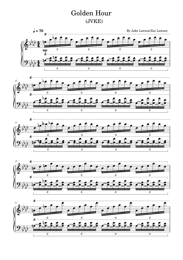 Golden Hour (arr. poon)