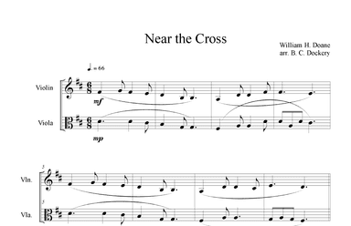 Near the Cross (Violin and Viola Duet) (arr. B. C. Dockery)