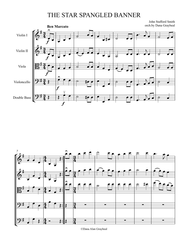 Star Spangled Banner (arr. Dana Graybeal)